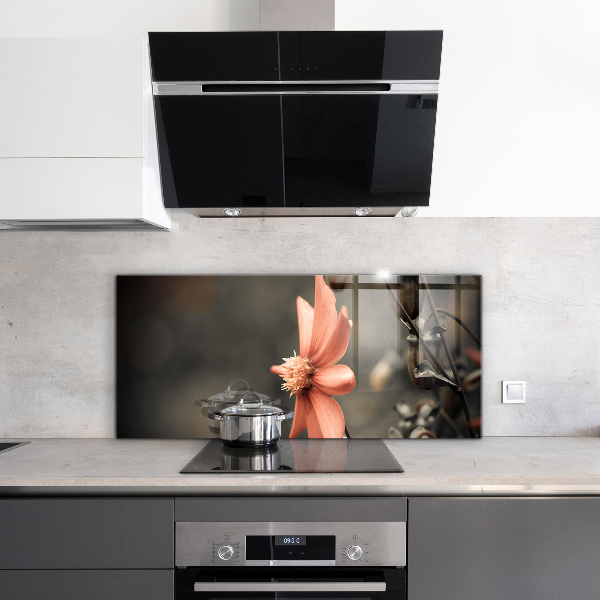 Szklany panel do kuchni Pąk Kwiatu Vintage