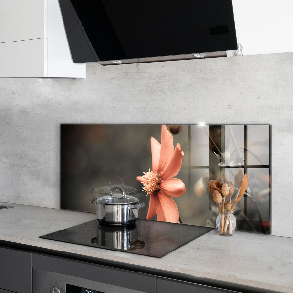 Szklany panel do kuchni Pąk Kwiatu Vintage