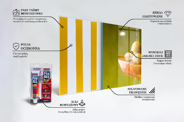 Panel szklany do kuchni Oliwa z Oliwek Świeżo Tłoczona