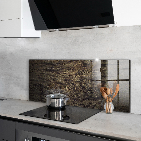 Szkło do kuchni na ścianę Tekstura Drewna Retro