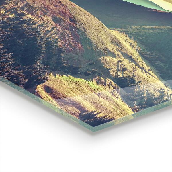 Panel szklany do kuchni Górski Krajobraz Jesienią