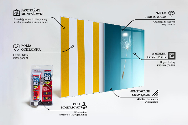 Panel szklany do kuchni Mniszek Dmuchawiec na Wietrze