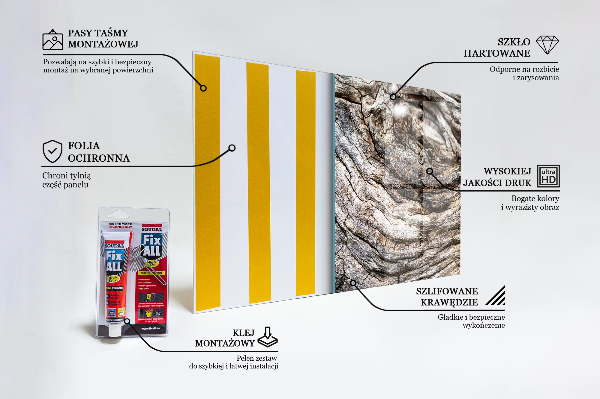 Szkło ozdobne do kuchni Kora Drzewa Pień