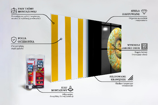 Panel szklany do kuchni Ogon Kameleona Natura