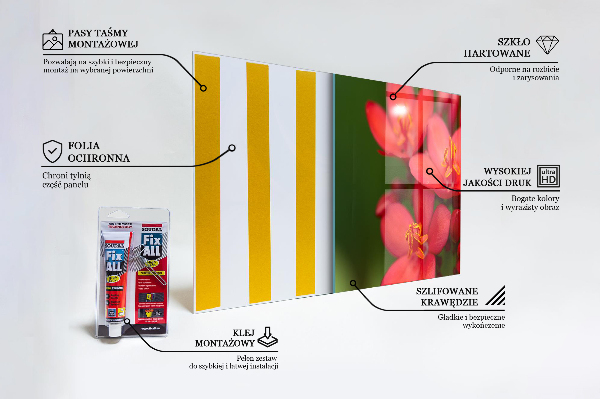 Panel szklany do kuchni Rozkwitające Pąki Kwiatów