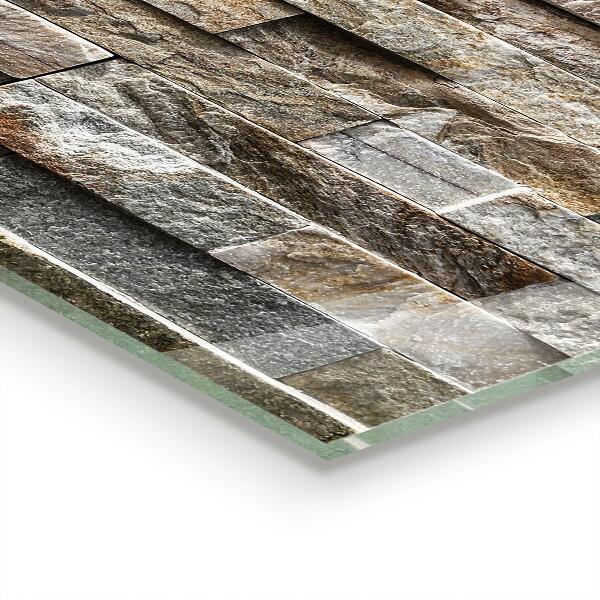 Szkło ozdobne do kuchni Naturalny Kamień Cegła