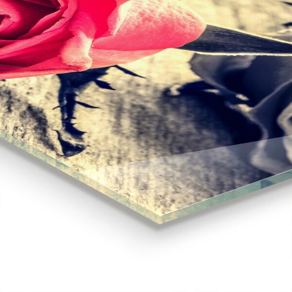 Panel szklany do kuchni Róża Symbol Miłości