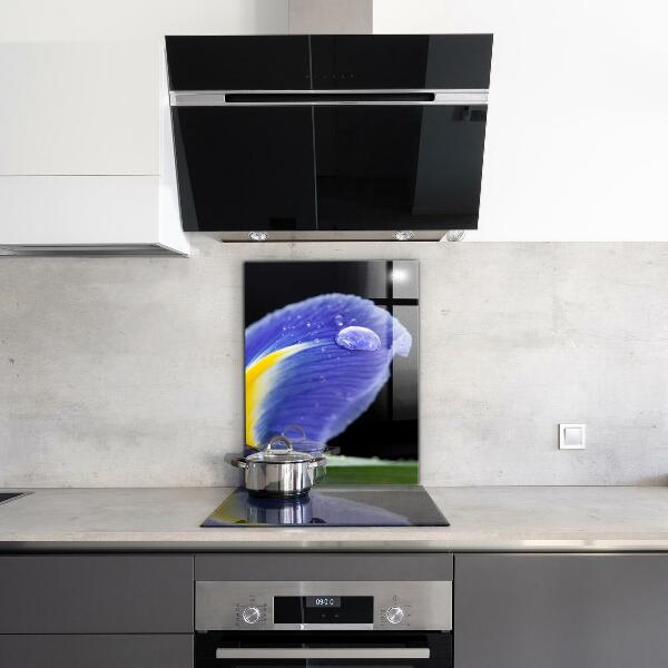 Panel szklany do kuchni Fioletowy Irys Kwiat