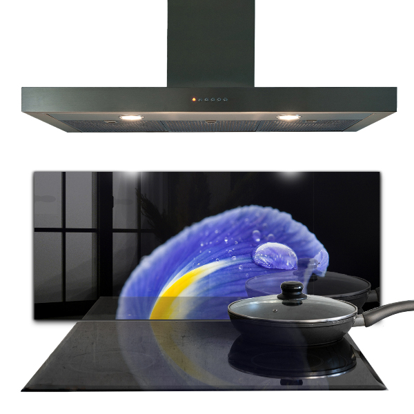 Panel szklany do kuchni Fioletowy Irys Kwiat