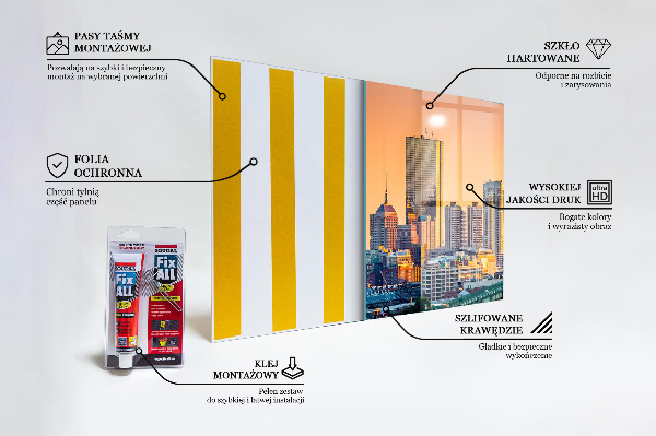 Panel szklany do kuchni Architektura Bostonu