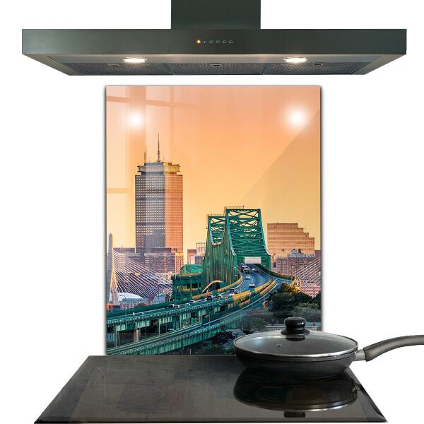 Panel szklany do kuchni Architektura Bostonu