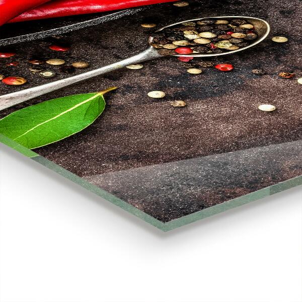 Panel szklany do kuchni Ostre Papryczki Gotowanie