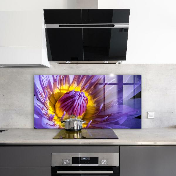 Lacobel do kuchni Detale Fioletowego Kwiatu