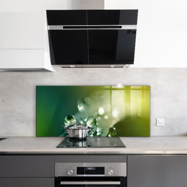 Lacobel do kuchni Rosa na Zielonych Liściach