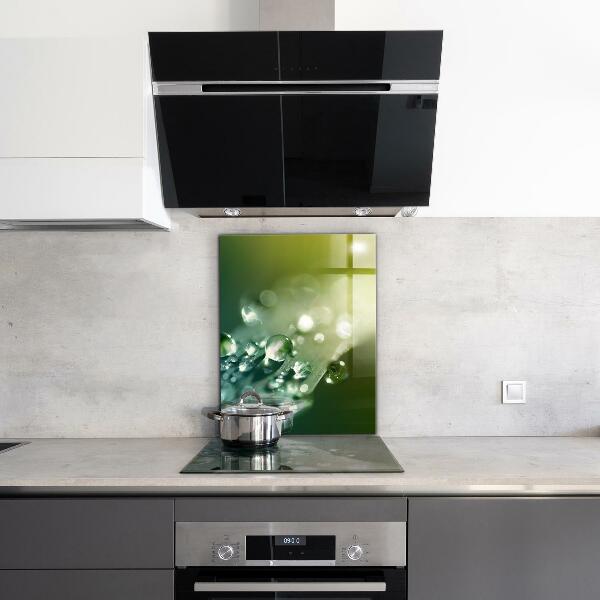 Lacobel do kuchni Rosa na Zielonych Liściach