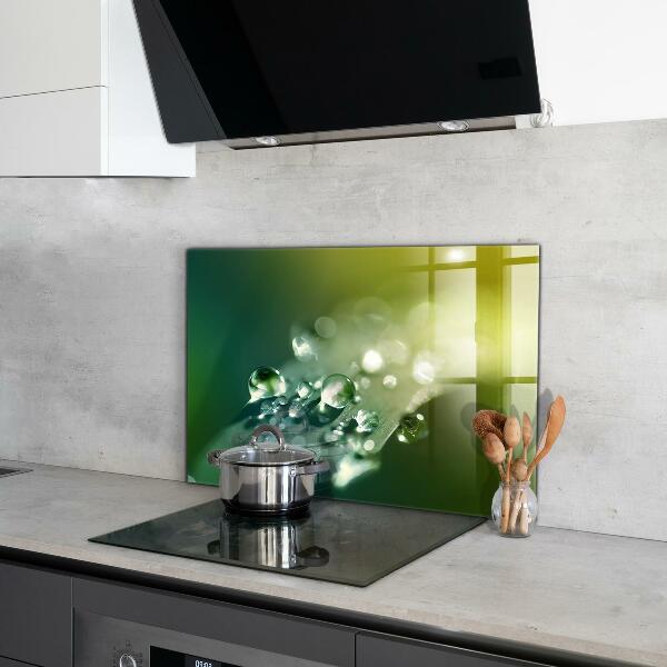 Lacobel do kuchni Rosa na Zielonych Liściach