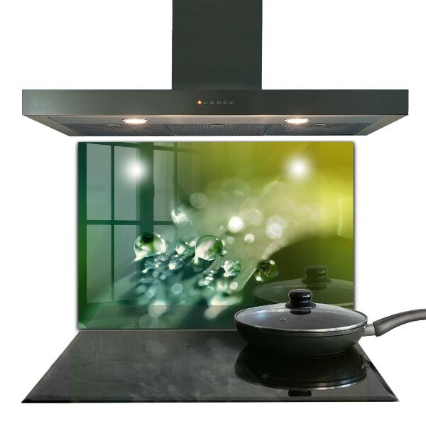 Lacobel do kuchni Rosa na Zielonych Liściach