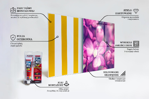 Panel nad blat kuchenny Różowe Lilie Naturalne Piękno