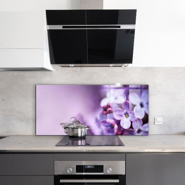 Panel nad blat kuchenny Fioletowe Kwiaty