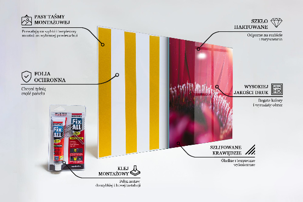 Panel nad blat kuchenny Różowy Kwiat Detale Natura