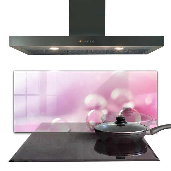 Panel nad blat kuchenny Krople Rosy na Różowym Kwiacie