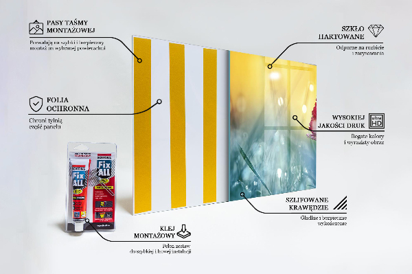 Panel nad blat kuchenny Delikatna Stokrotka na Łące