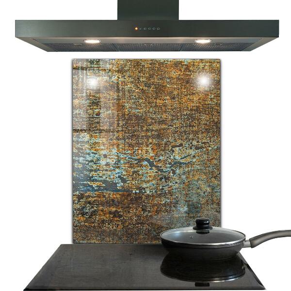 Panel szklany do kuchni Tekstura Starego Metalu