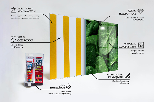 Panel szklany do kuchni Liście szpinaku Zdrowie