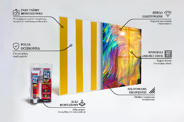 Panel szklany do kuchni Artystyczny Portret Pary
