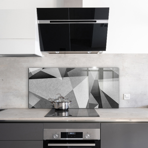 Panel szklany do kuchni Szara Geometryczna Abstrakcja