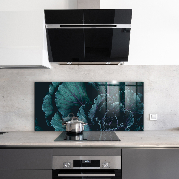 Lacobel do kuchni Liście Kapusty Ciemno-zielone