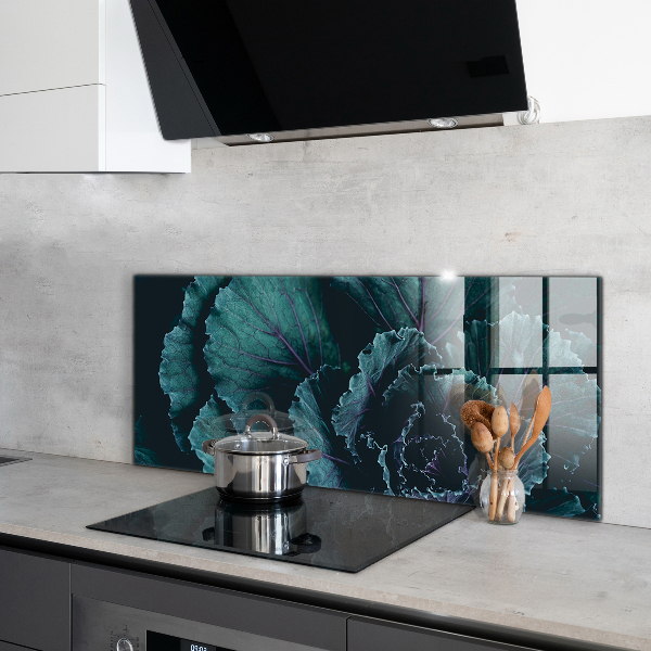 Lacobel do kuchni Liście Kapusty Ciemno-zielone