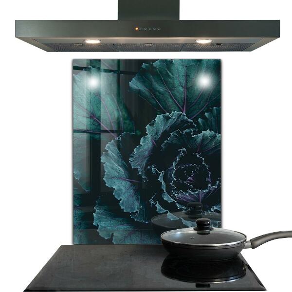 Lacobel do kuchni Liście Kapusty Ciemno-zielone