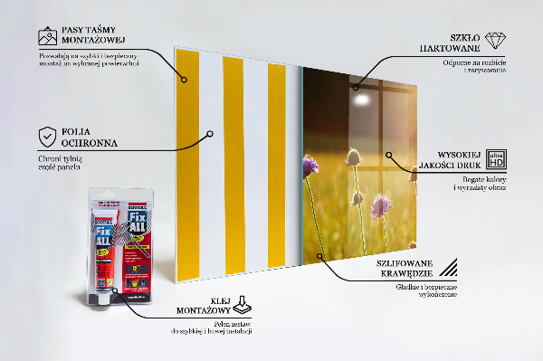 Lacobel do kuchni Letnia Kwitnąca Łąka