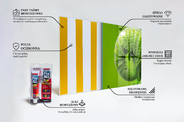 Lacobel do kuchni Zielony Liść Paproci