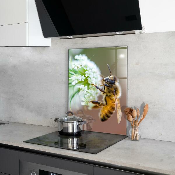 Panel szklany do kuchni Pszczoła Zbierająca Pyłek