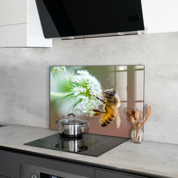 Panel szklany do kuchni Pszczoła Zbierająca Pyłek