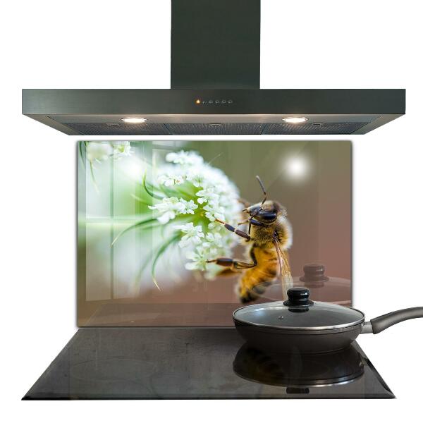 Panel szklany do kuchni Pszczoła Zbierająca Pyłek