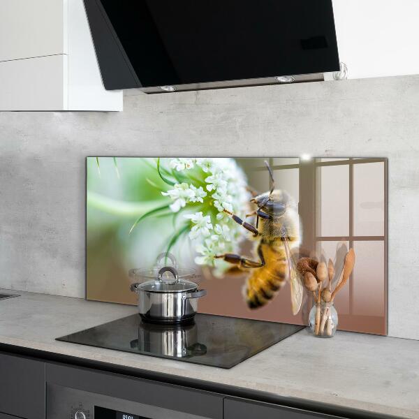 Panel szklany do kuchni Pszczoła Zbierająca Pyłek