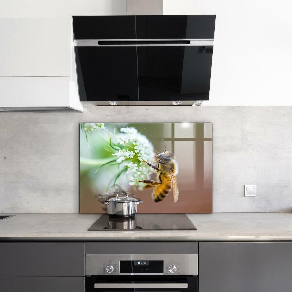 Panel szklany do kuchni Pszczoła Zbierająca Pyłek