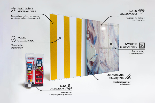 Panel szklany do kuchni Tekstura Farby Abstrakcja