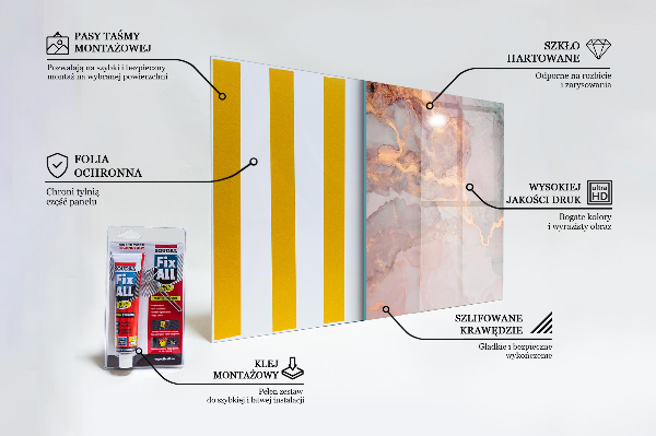 Panel szklany do kuchni Tekstury Marmuru