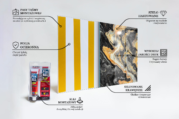 Panel szklany do kuchni Marmur Sztuka Nowoczesna