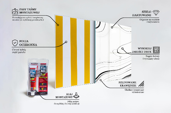 Panel szklany do kuchni Delikatna Tekstura