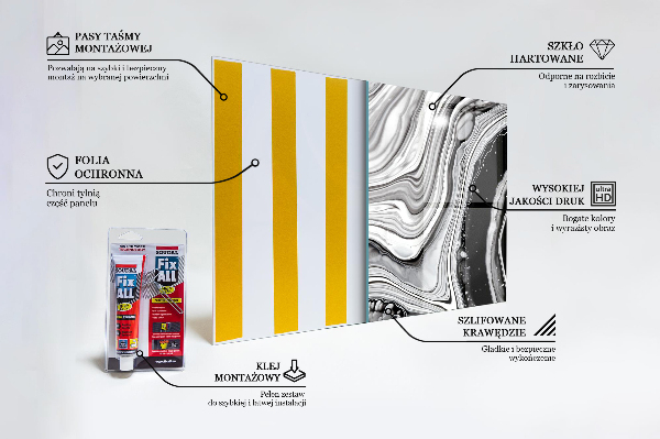 Panel szklany do kuchni Monochromatyczna Abstrakcja
