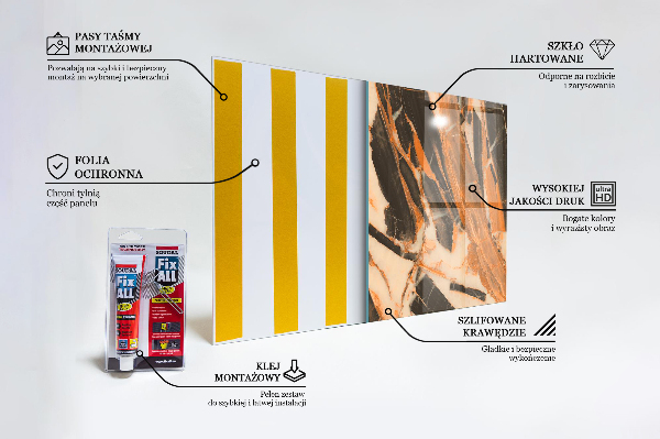 Lacobel do kuchni Naturalny Kamień Kompozycja