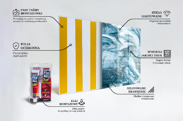 Panel szklany do kuchni Marmur Agat Abstrakcja
