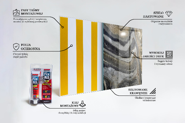 Lacobel do kuchni Granit Kamień Tekstura Marmuru