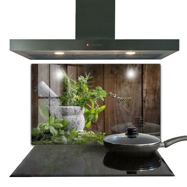 Panel kuchenny szklany Kamienny Moździerz Przyprawy