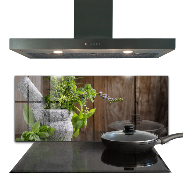 Panel kuchenny szklany Kamienny Moździerz Przyprawy